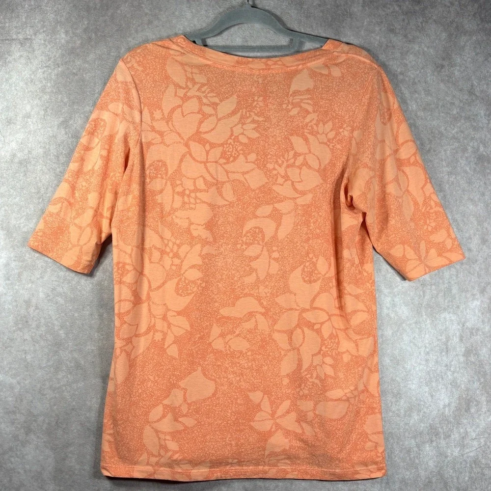 Nike ACG Shirt Womens Size‎ XL Orange Floral Half Sleeve Active FitDry Outdoor